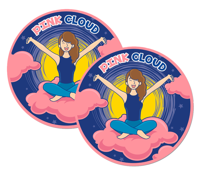 Pink Cloud Meditation Recovery Chip Sobriety Reminder Token — MY