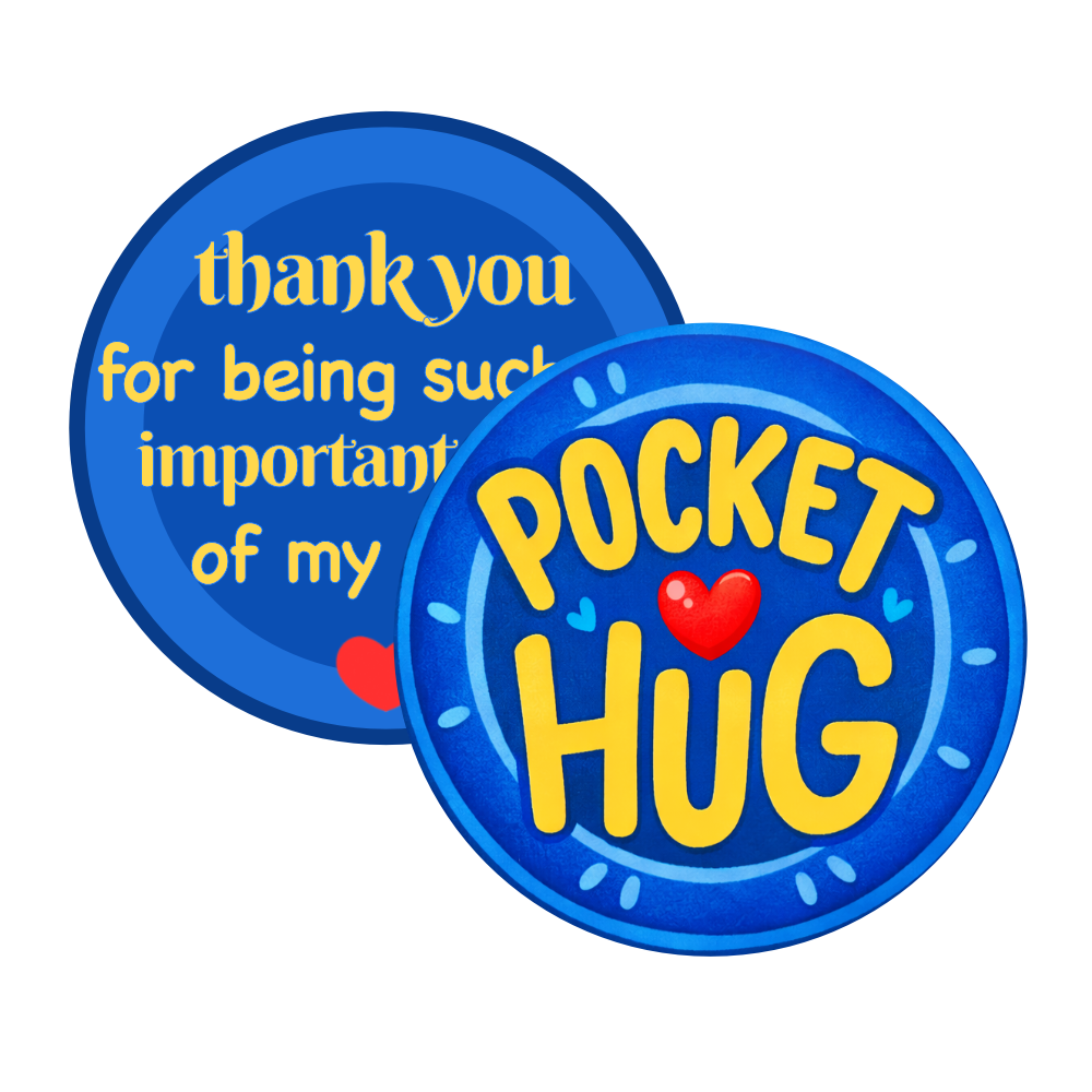 Pocket Hug Recovery Thank You Gift Sobriety Sponsor Appreciation Chip