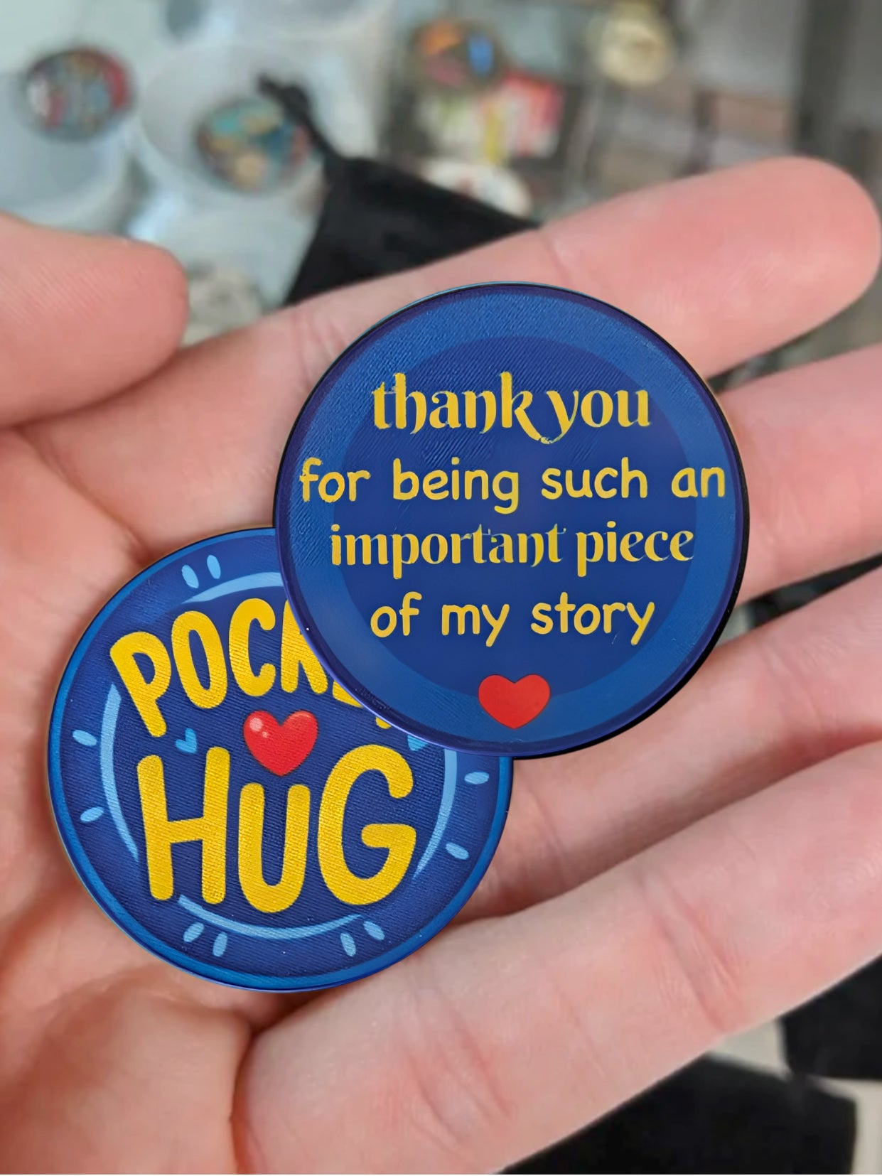 Pocket Hug Recovery Thank You Gift Sobriety Sponsor Appreciation Chip