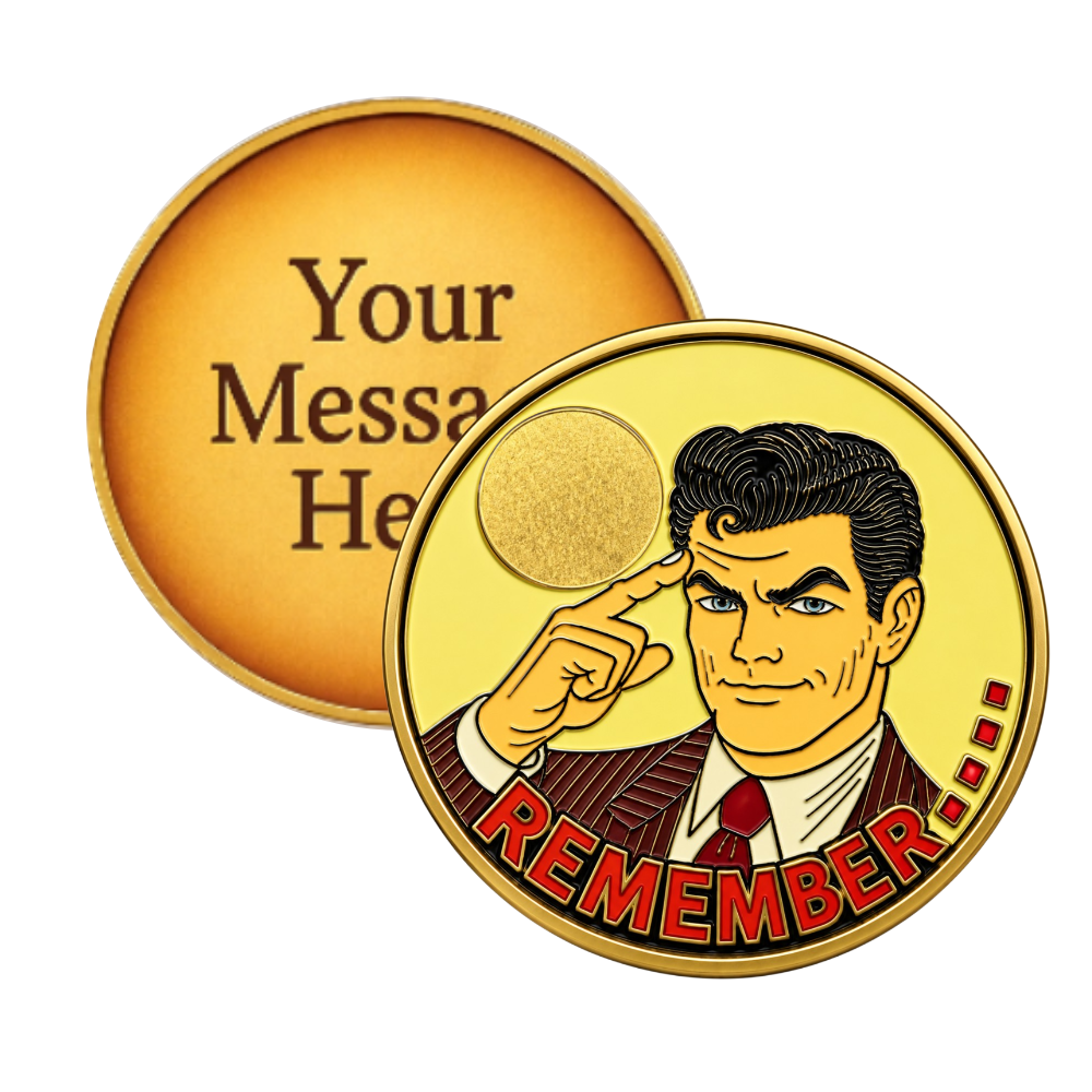 Remember – We Deal with Alcohol: Cunning, Baffling, Powerful! AA Recovery Coin | Custom Back Engraving