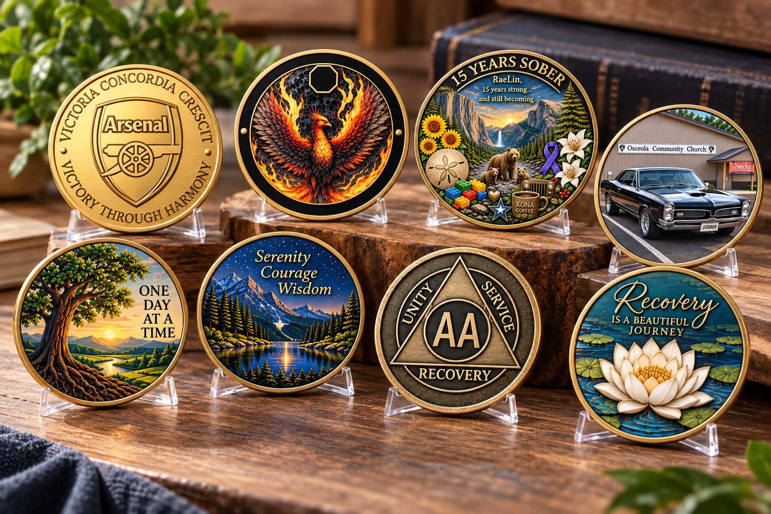 Customize Your Own Bronze AA Sobriety Coin