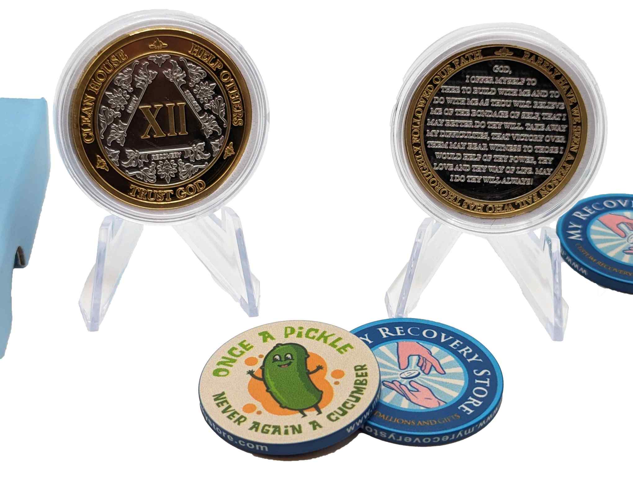 3-Pack AA Medallions: Select Your 3 Years, Silver & Gold Design