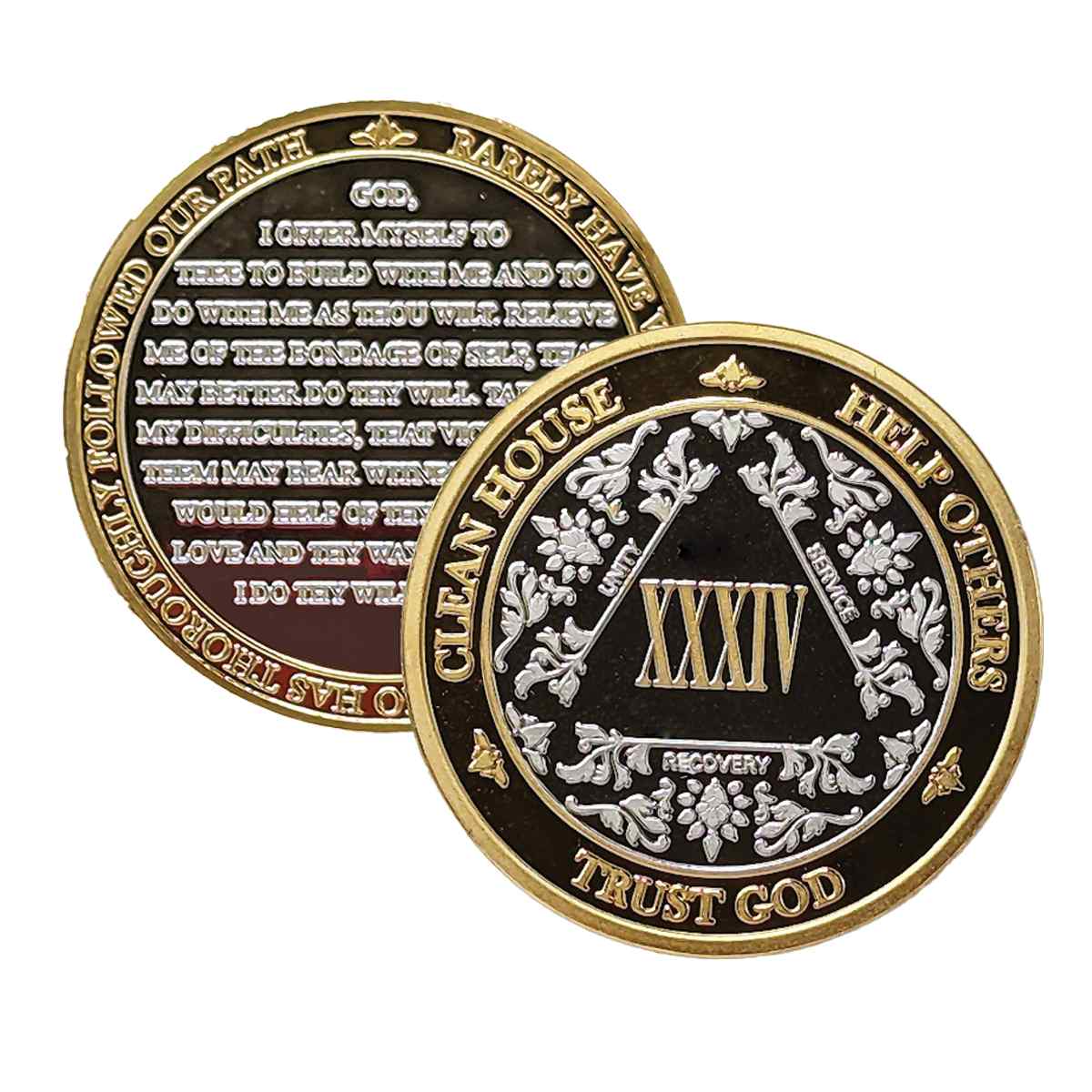 3-Pack AA Medallions: Select Your 3 Years, Silver & Gold Design