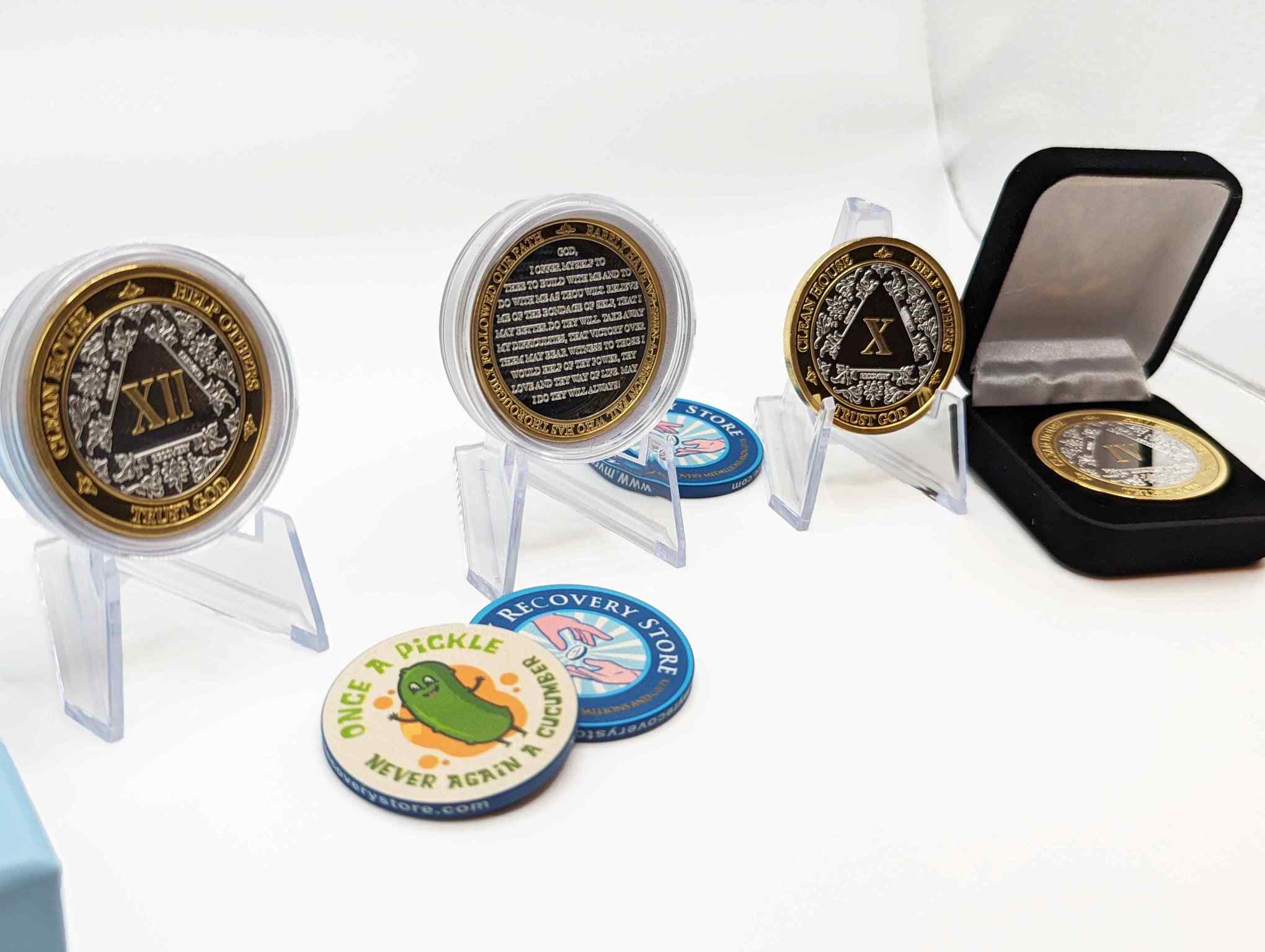 3-Pack AA Medallions: Select Your 3 Years, Silver & Gold Design