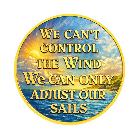 We Can’t Control the Wind Recovery Chip Sobriety Encouragement Gift