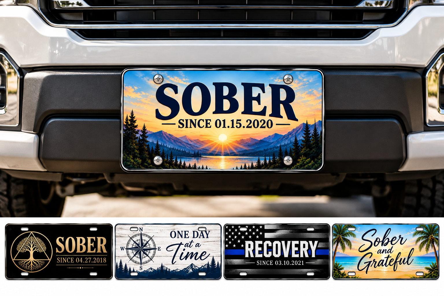 Custom Personalized Metal License Plate with Your Photo, Logo or Text