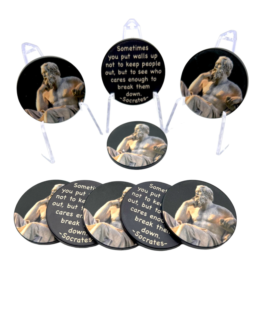 Socrates "Breaking Walls" Philosophy Chip