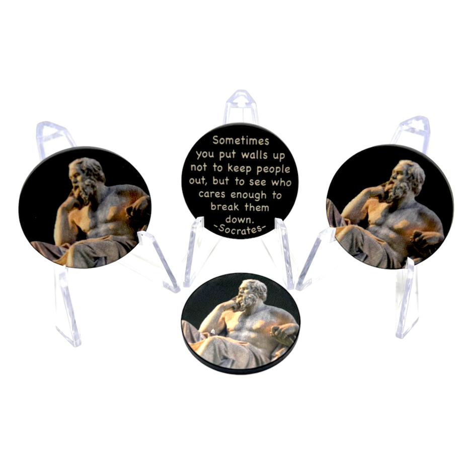 Socrates "Breaking Walls" Philosophy Chip