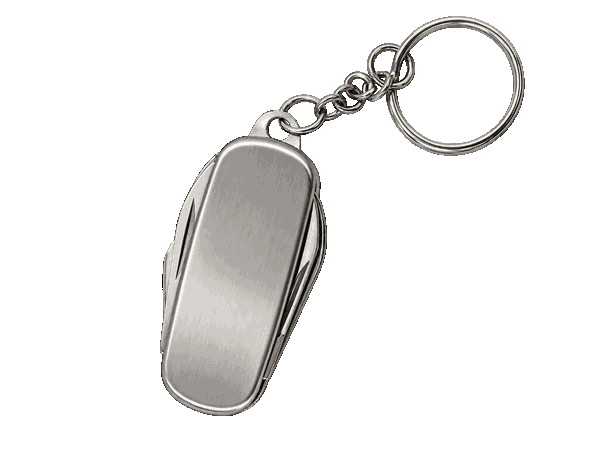 Personalized Engraved Stainless Steel Keychain with Name and Date