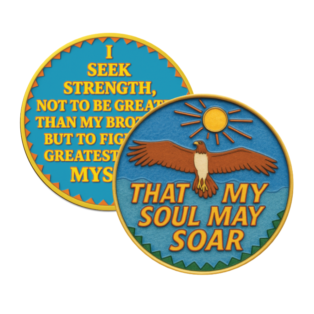 “That My Soul May Soar” Recovery Chip – Inspirational AA/NA Token