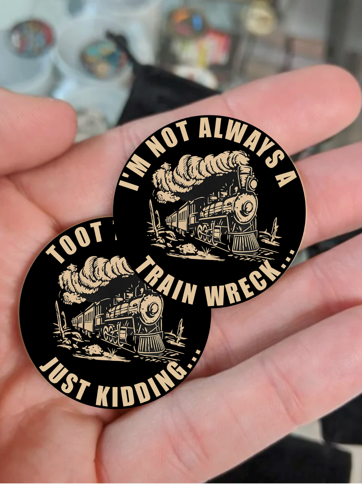 I'm Not Always a Train Wreck Recovery Poker Chip | Funny Sobriety Gift | AA & NA Recovery Humor