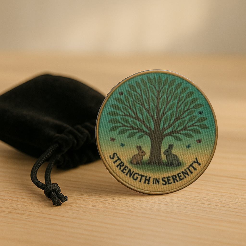Tree of Life AA Recovery Chip – “Strength in Serenity” & “Rooted in Recovery” Double-Sided Token