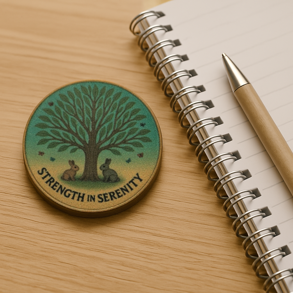 Tree of Life AA Recovery Chip – “Strength in Serenity” & “Rooted in Recovery” Double-Sided Token