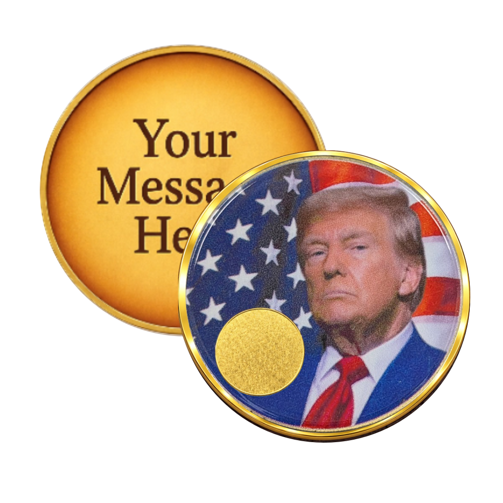 Donald Trump Yearly AA Sobriety Medallion – Custom Back Engraving | Personalized Recovery Gift
