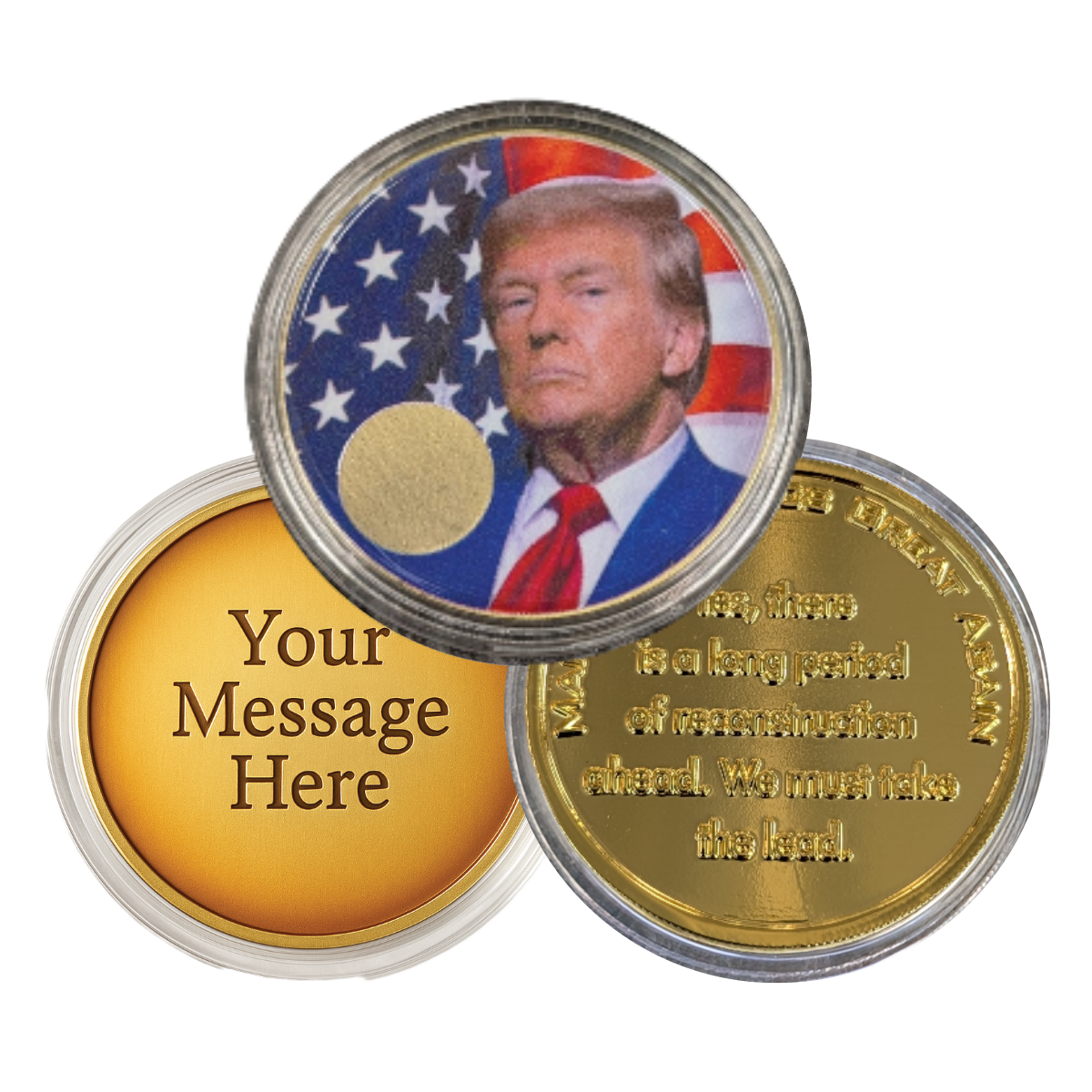 Donald Trump Yearly AA Medallion – Custom Engraving Available on Back