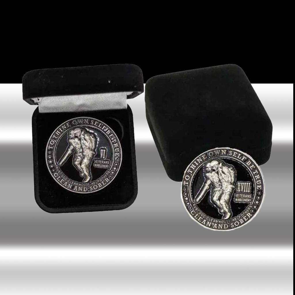 Veterans in Recovery AA Coin 24hrs-11months Sobriety Chip
