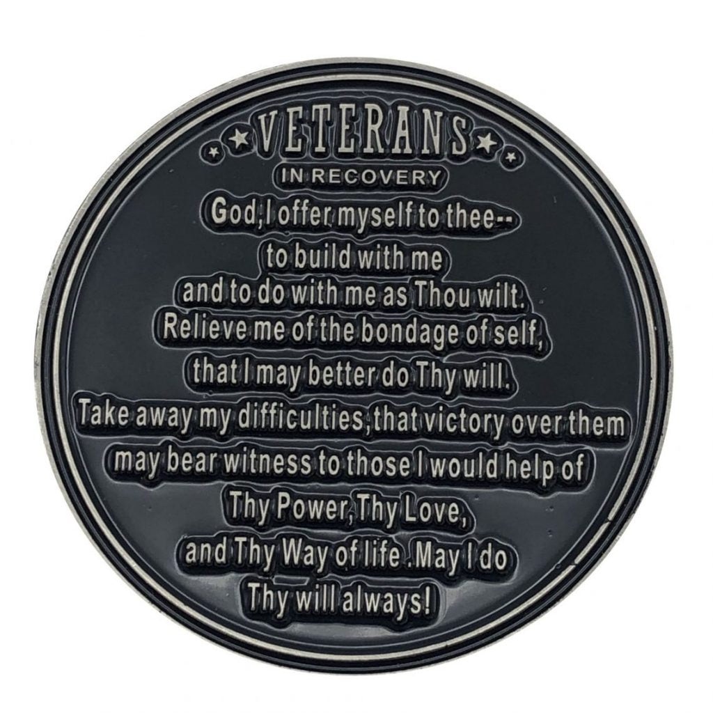 Veterans in Recovery AA Coin 24hrs-11months Sobriety Chip