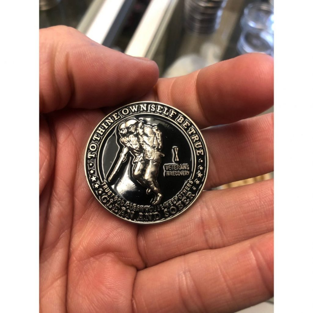 Veterans in Recovery AA Coin 24hrs-11months Sobriety Chip