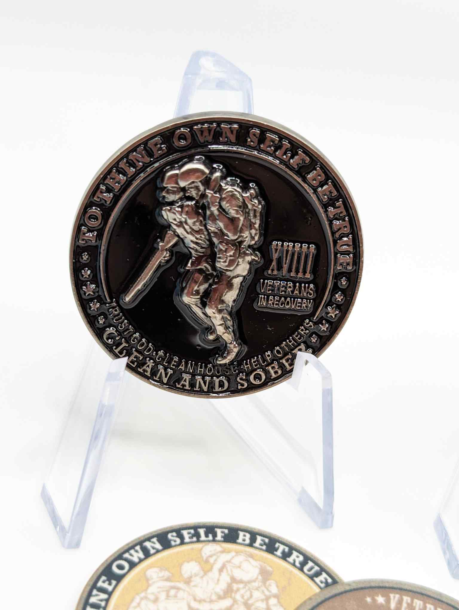 Veterans in Recovery AA Coin 1-60yrs Sobriety Chip