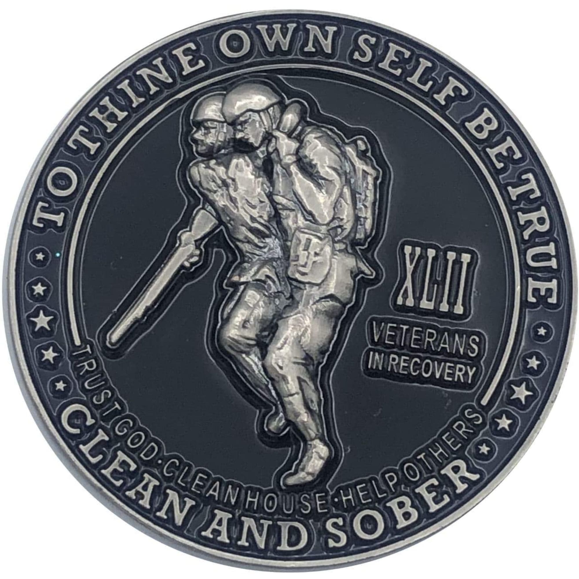 Veterans in Recovery AA Coin 24hrs-11months Sobriety Chip