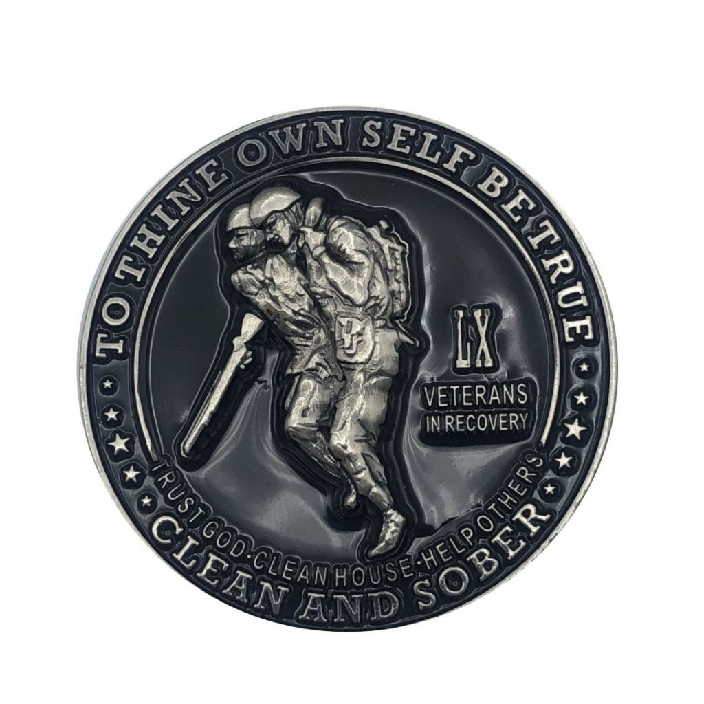 Veterans in Recovery AA Coin 24hrs-11months Sobriety Chip
