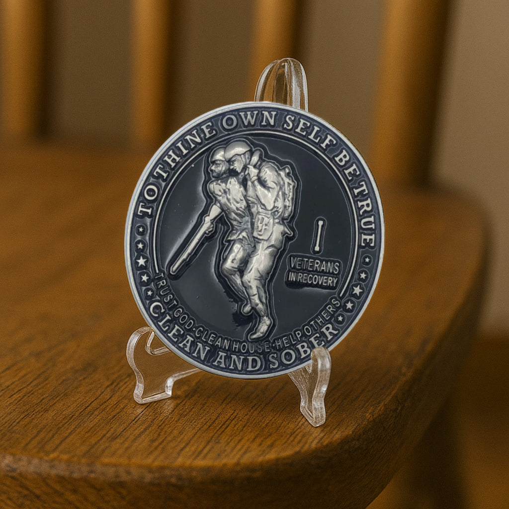 Veterans in Recovery AA Coin 1-60yrs Sobriety Chip