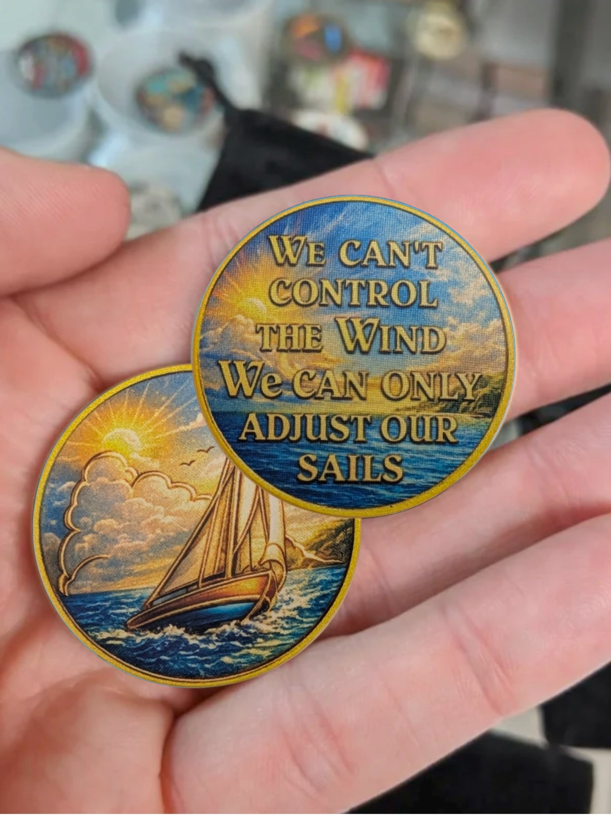 We Can’t Control the Wind Recovery Chip Sobriety Encouragement Gift