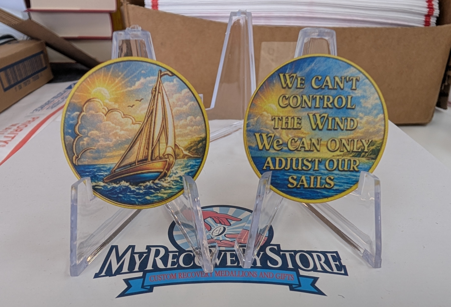 We Can’t Control the Wind Recovery Chip Sobriety Encouragement Gift