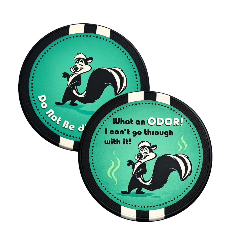 AA Humor Chip with Skunk Design – “What an ODOR I Can’t Go Through With It”
