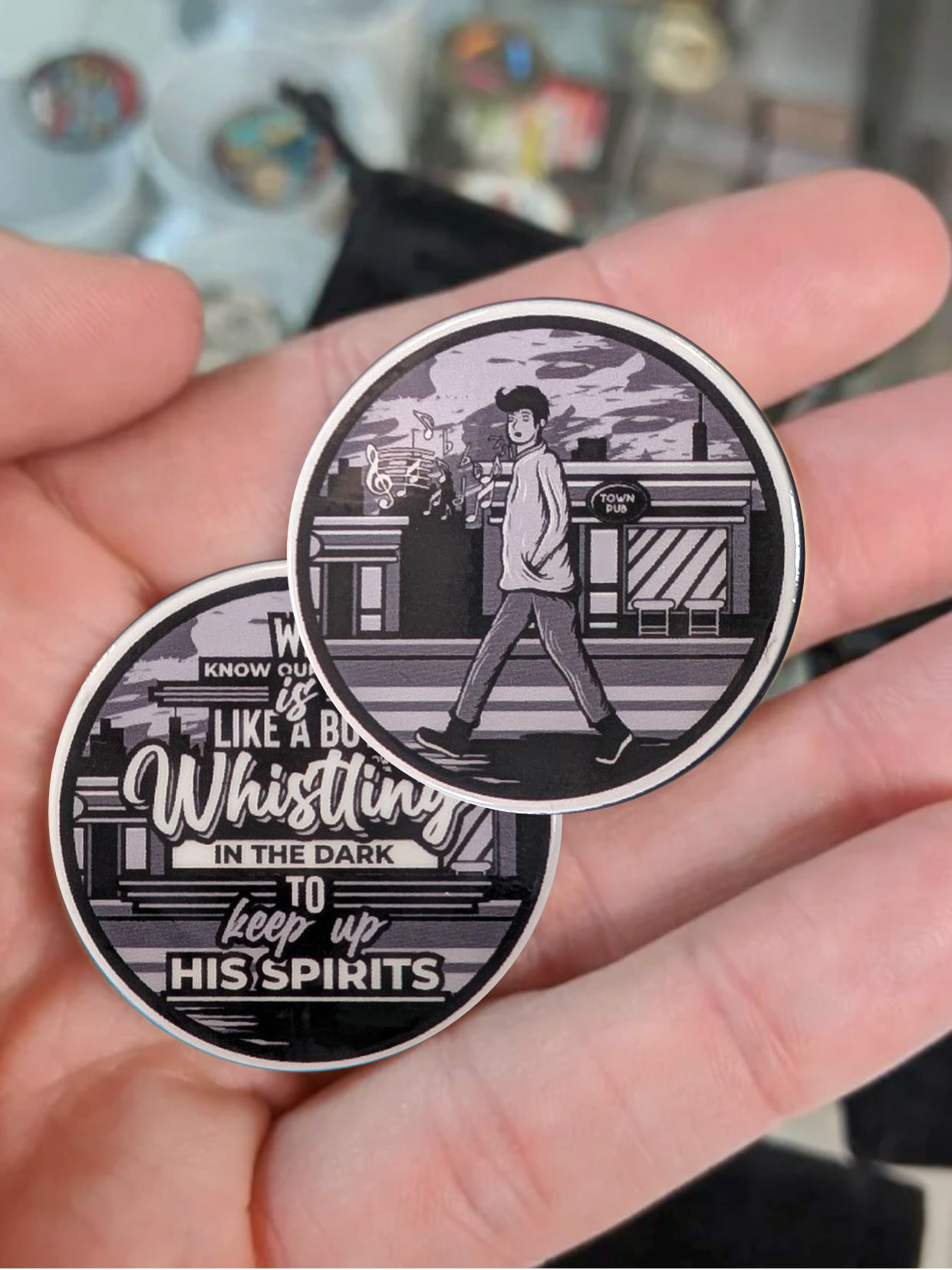 Whistling in the Dark Recovery Chip – Sobriety & Recovery EDC Token