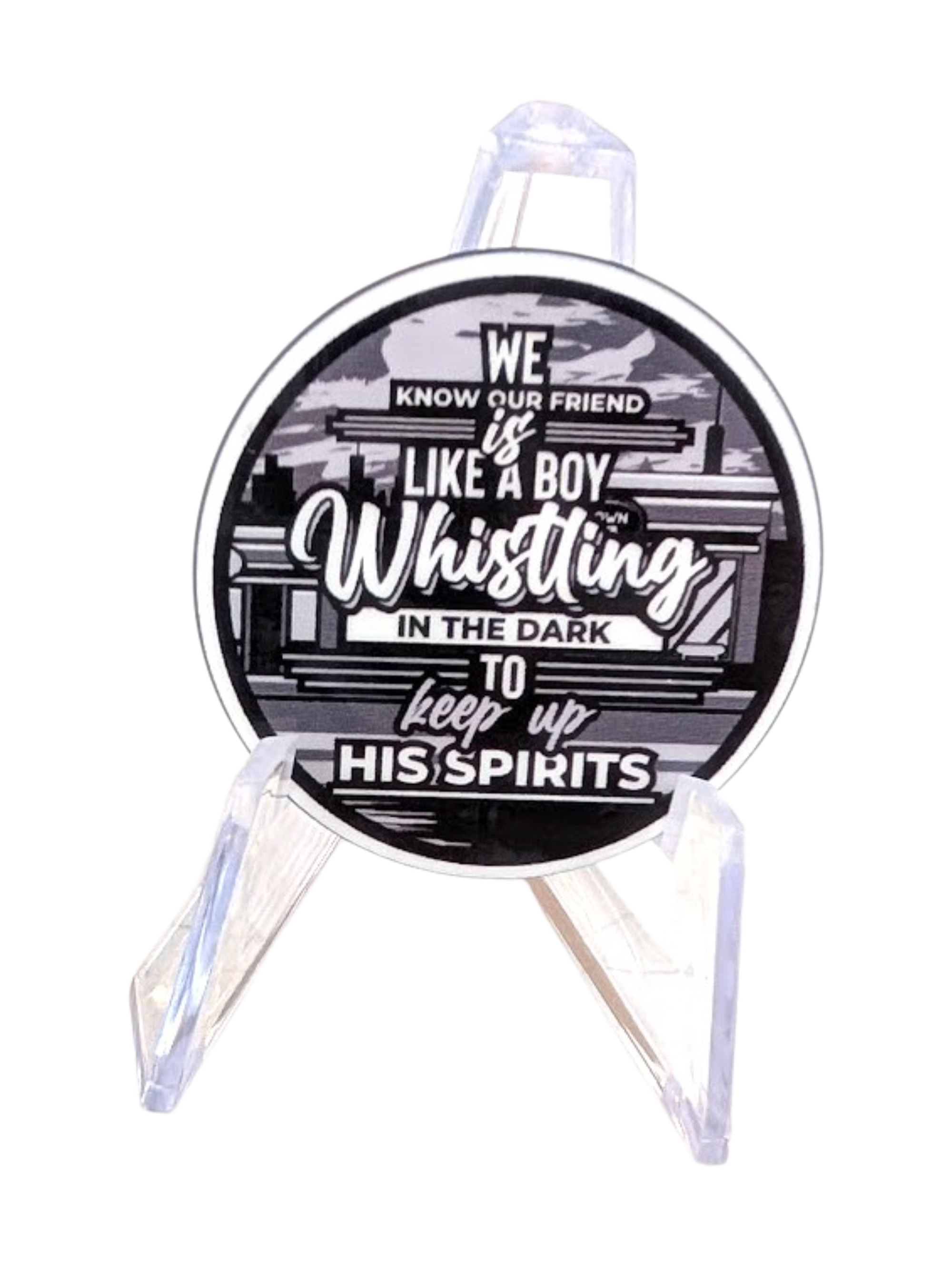 Whistling in the Dark Recovery Chip – Sobriety & Recovery EDC Token