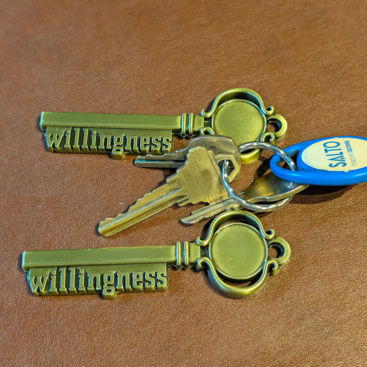 Personalized Willingness Key – Custom Engraved Sobriety Date, Name & Message | AA Recovery Gift