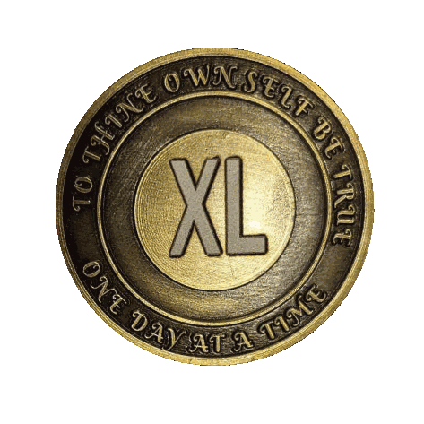 No Matter What Club AA Medallion 1-60yrs Sobriety Chip W/ Gift Box -Add Name and Sobriety Date