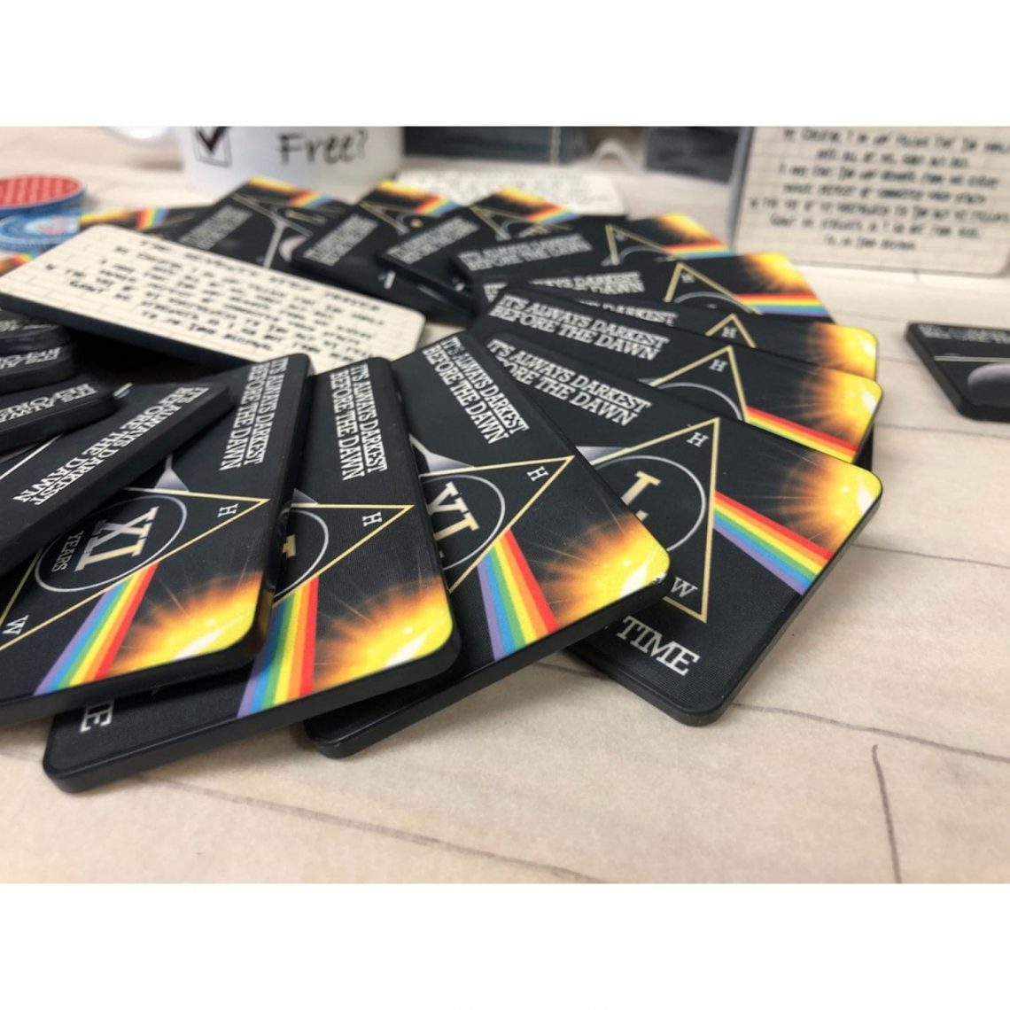 3-Pack Dark Side Moon AA Rectangular Chips: Select Any 3 Years, 1-50 Years Sobriety