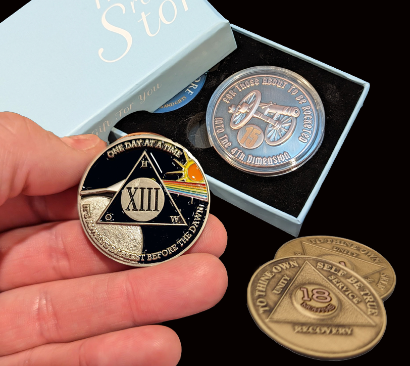 Exclusive Offer: Choose Any 5 AA Medallions for $65 – Perfect Sobriety Gift Set!
