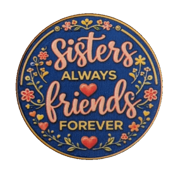 Sisters Always Friends Forever Poker Chip – Connected by Heart Gift