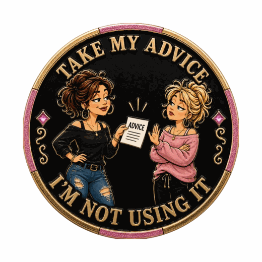 Take My Advice... I'm Not Using It | Funny Recovery Poker Chip | AA & NA Sobriety Gift