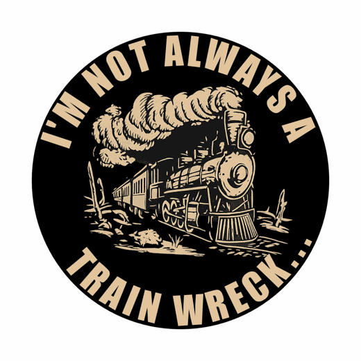 I'm Not Always a Train Wreck Recovery Poker Chip | Funny Sobriety Gift | AA & NA Recovery Humor