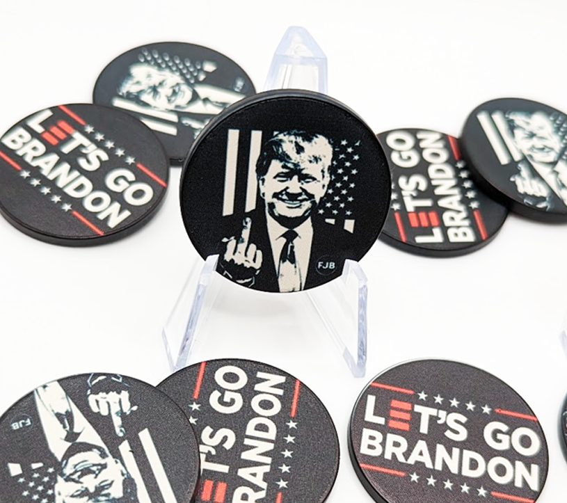 Trump Let's Go Brandon Poker Chip