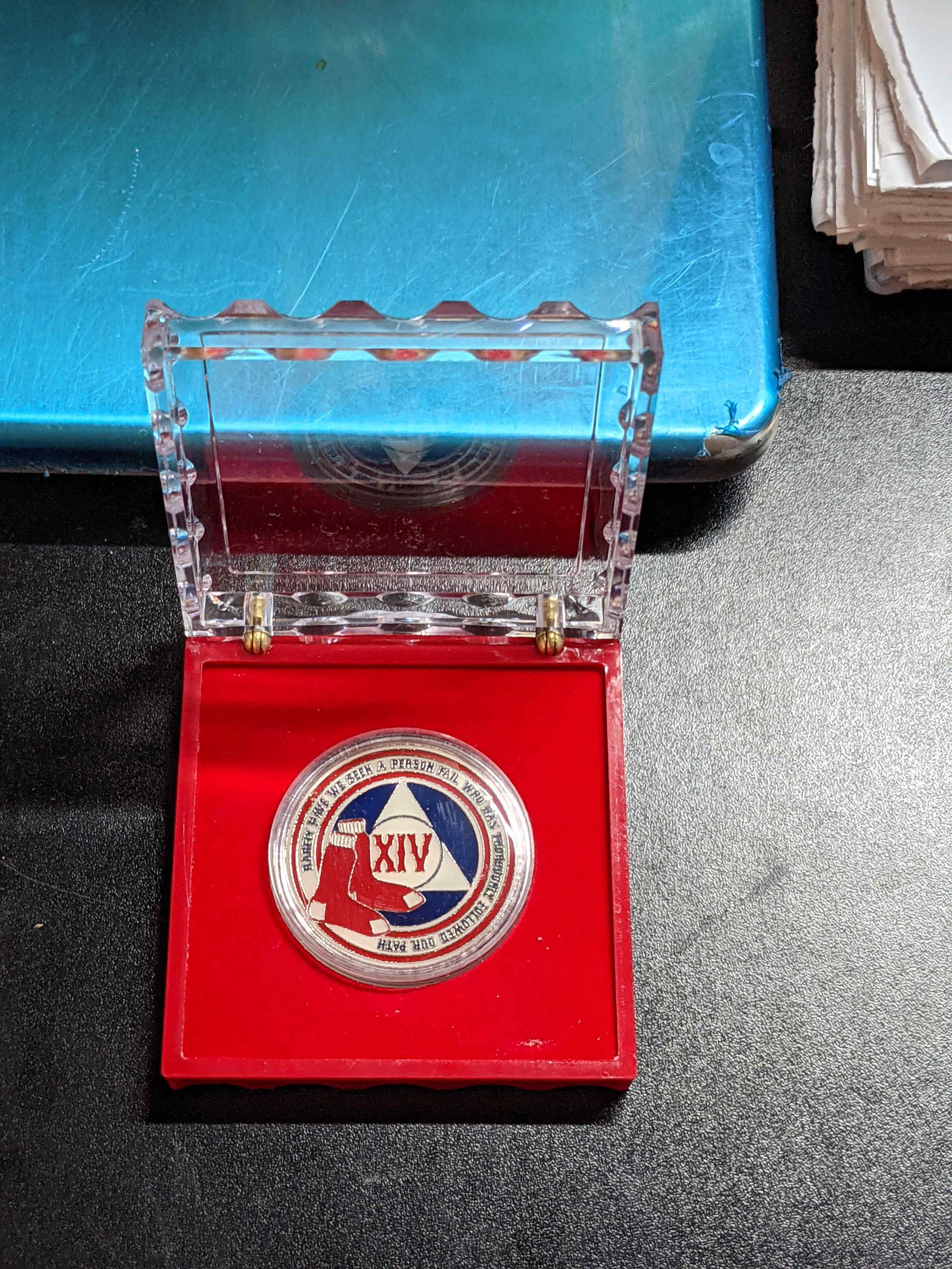 Red and Black Coin Case Holders