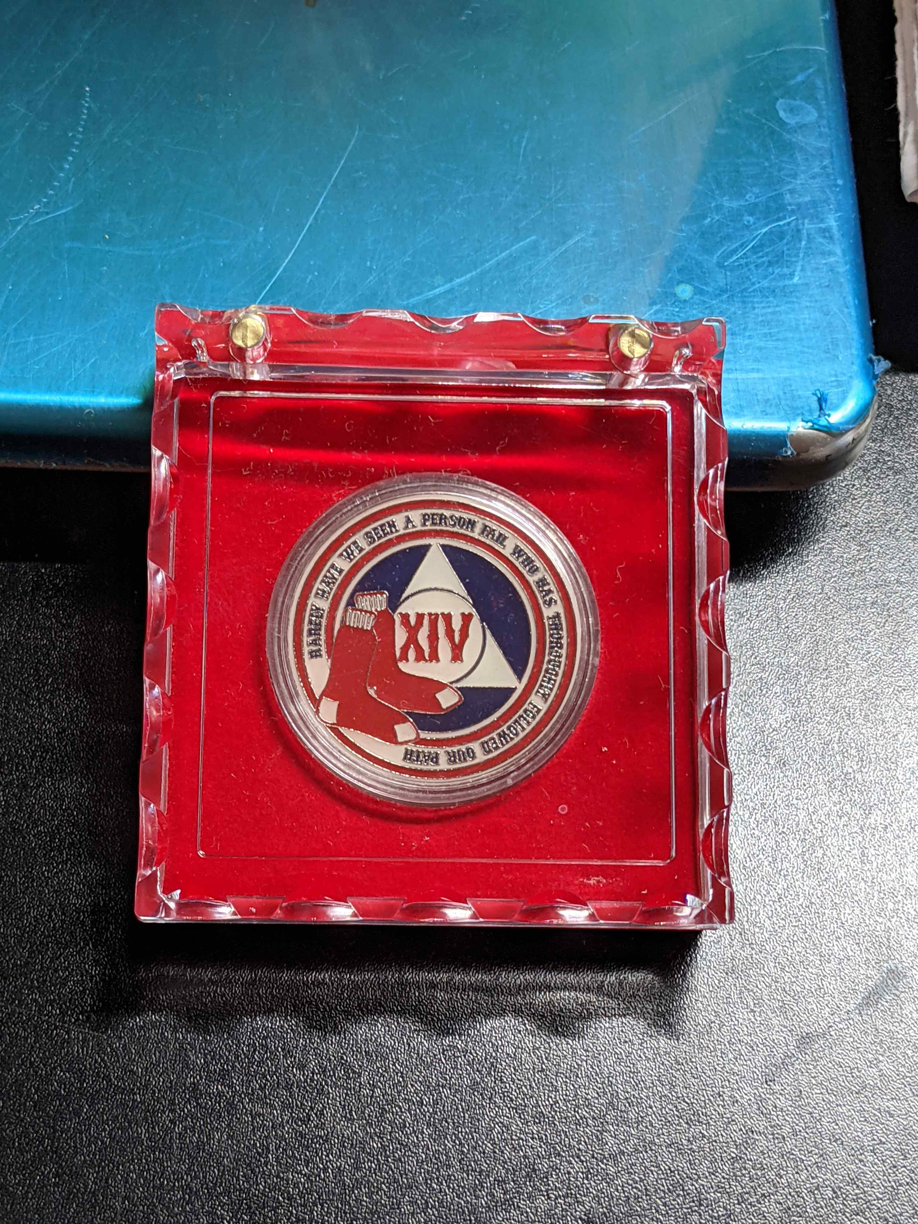 Red and Black Coin Case Holders
