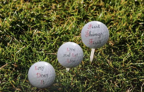 Recovery Themed Golf Balls (sleeve of 4)