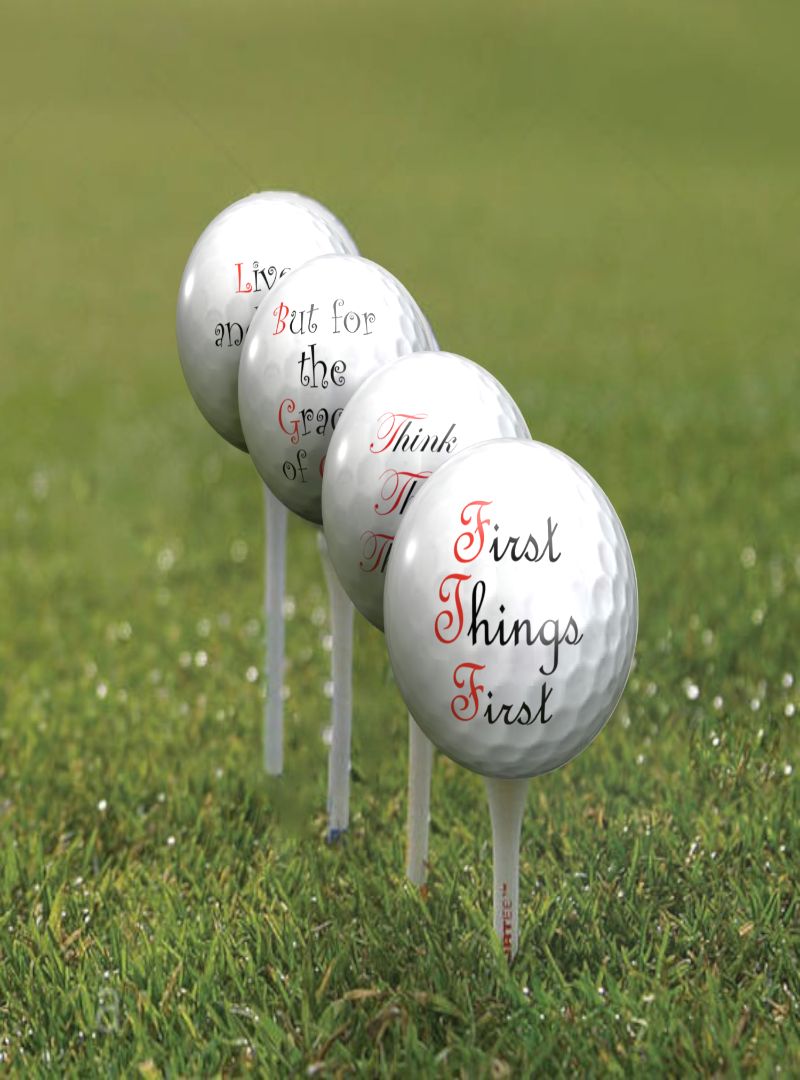 Recovery Themed Golf Balls (sleeve of 4)