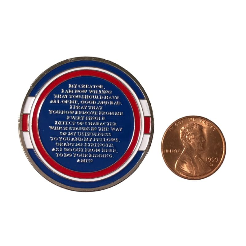 Patriotic AA Coin 1-50yrs Sobriety Chip