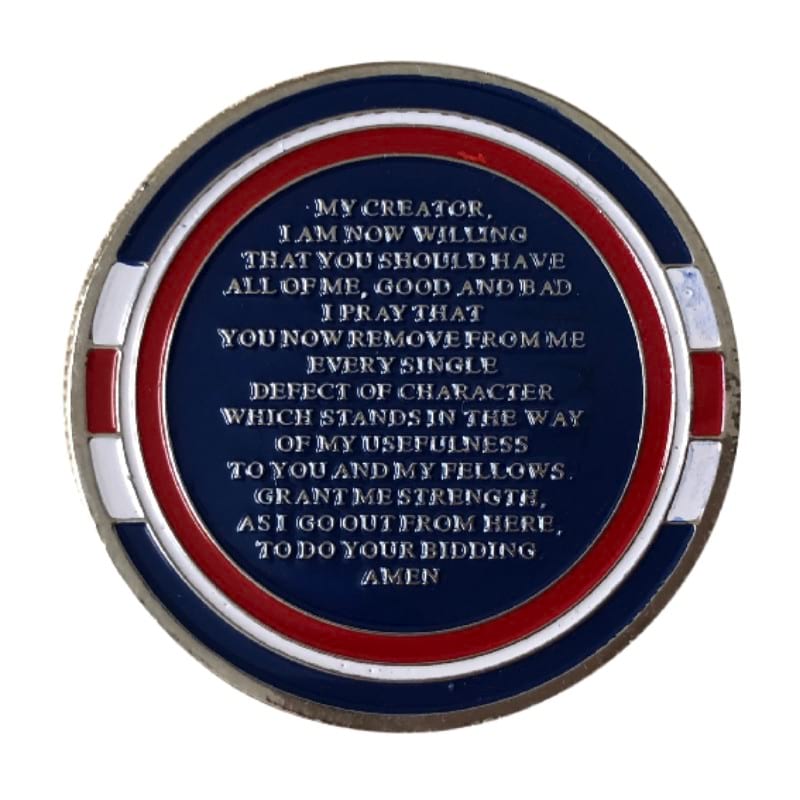 Patriotic AA Coin 1-50yrs Sobriety Chip