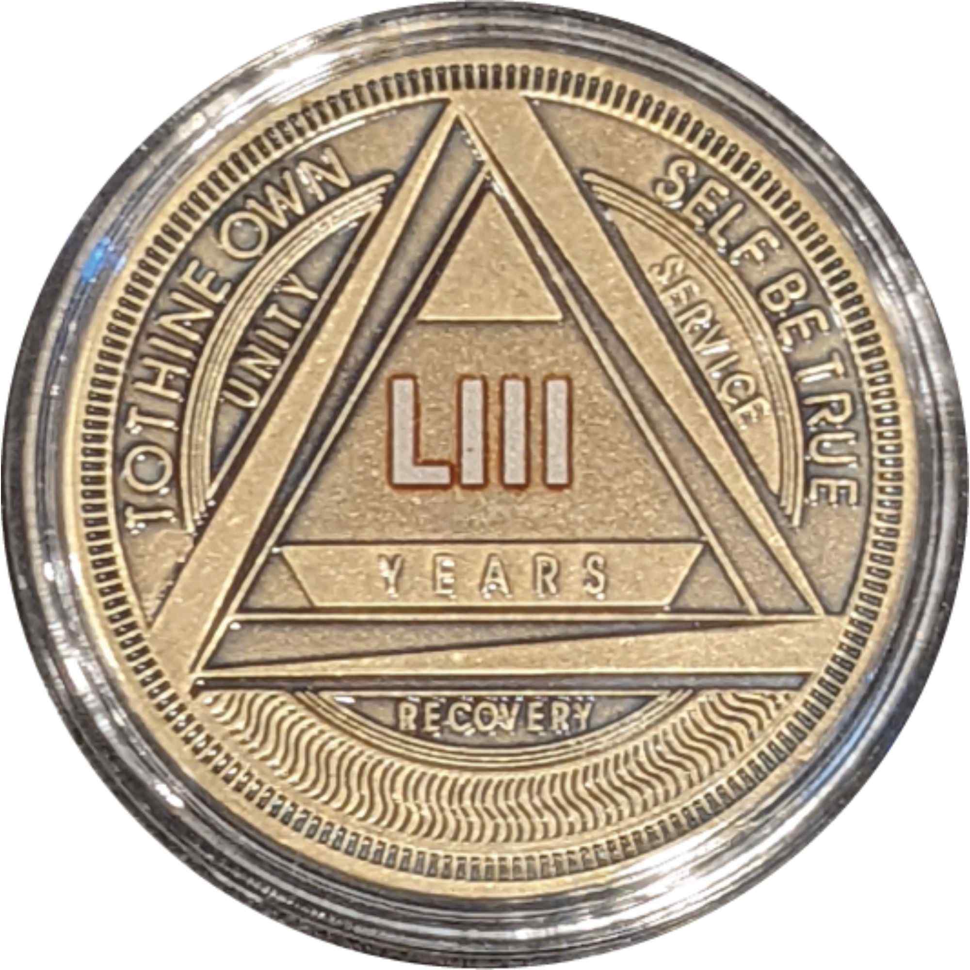 Bronze AA Coin 1-60yrs Sobriety Chip