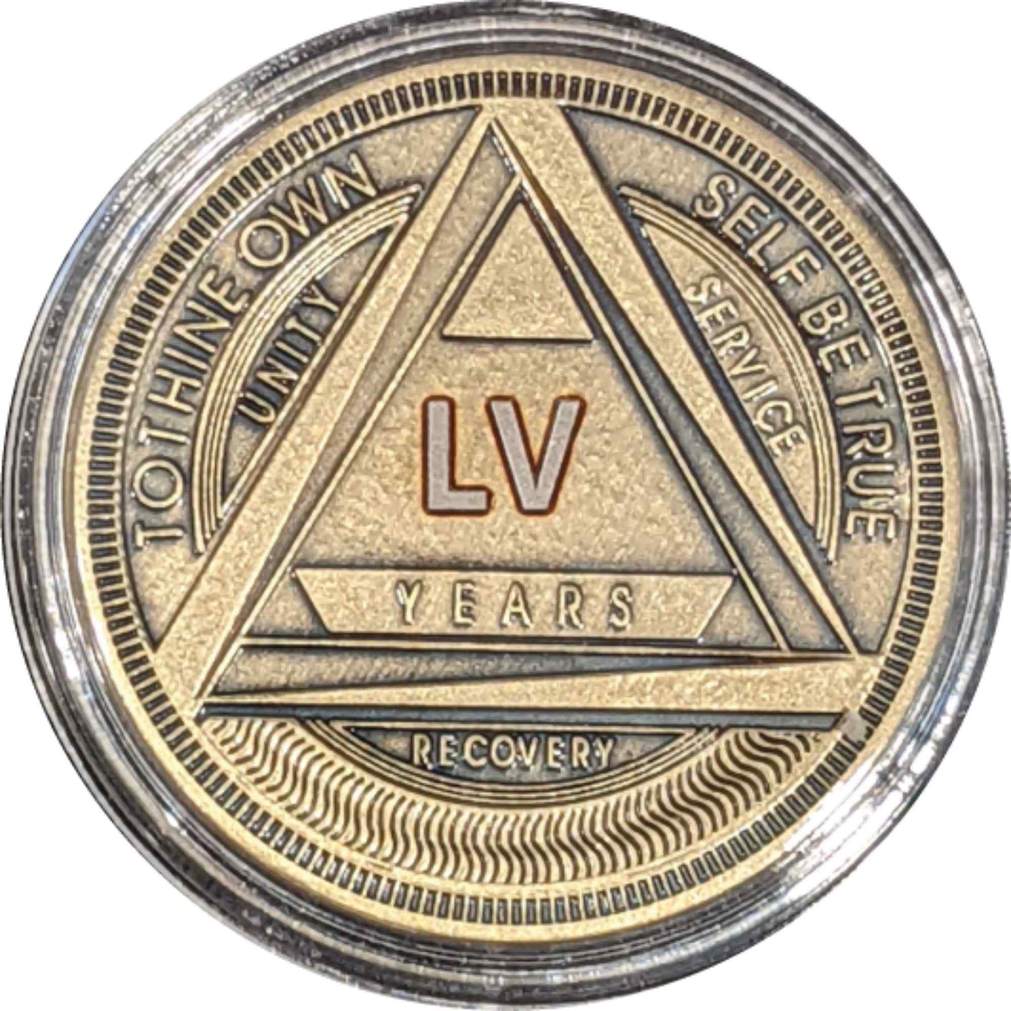 Bronze AA Coin 1-60yrs Sobriety Chip