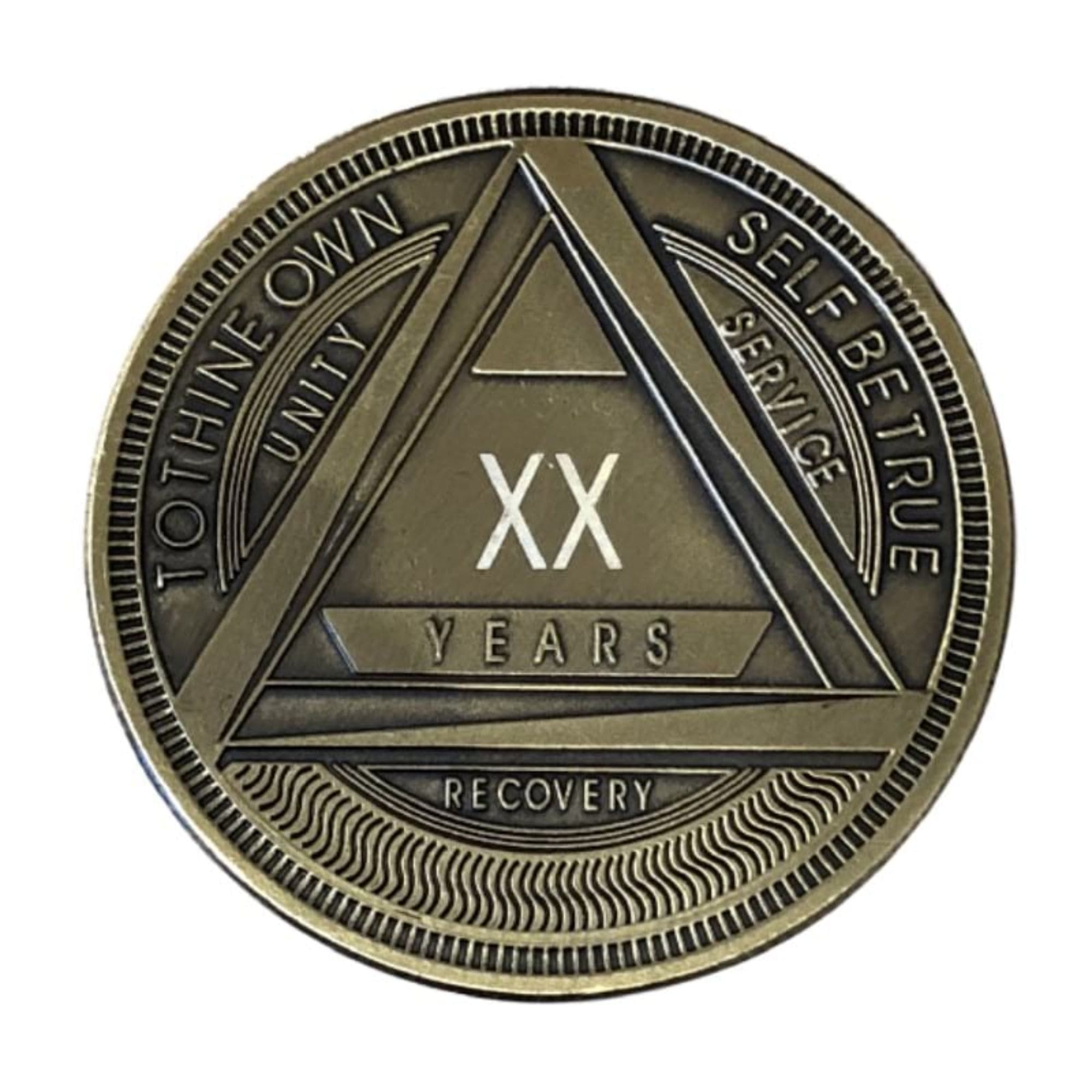 Bronze AA Coin 1-60yrs Sobriety Chip