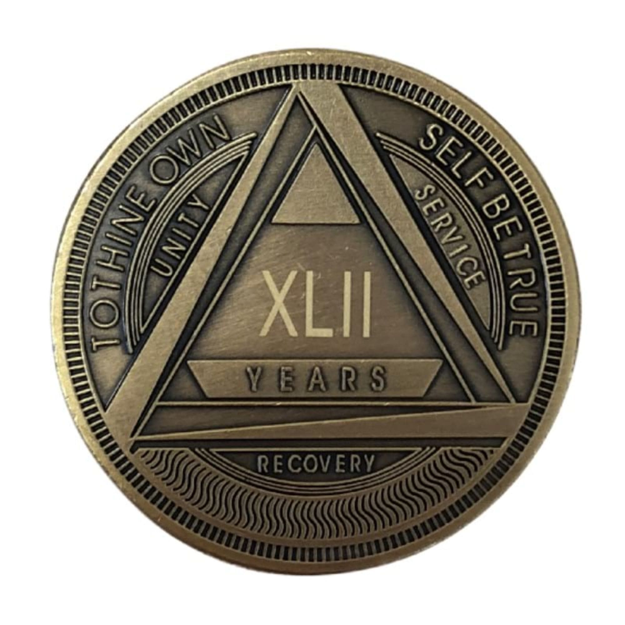 Bronze AA Coin 1-60yrs Sobriety Chip