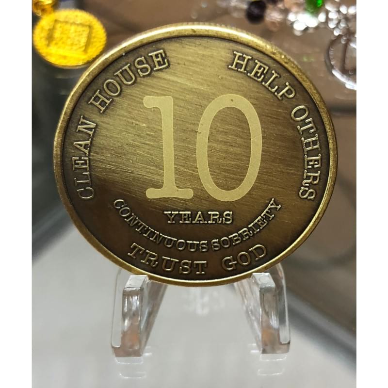 MRS Yearly 1-60 Years Sobriety Chip for Alcoholics Anonymous